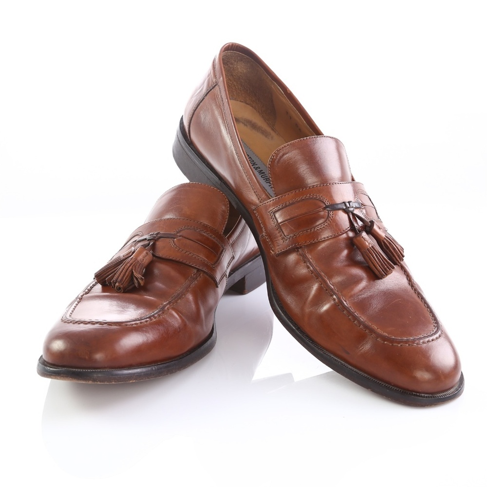 Johnston Murphy Italian Leather Tassel Loafers 12M